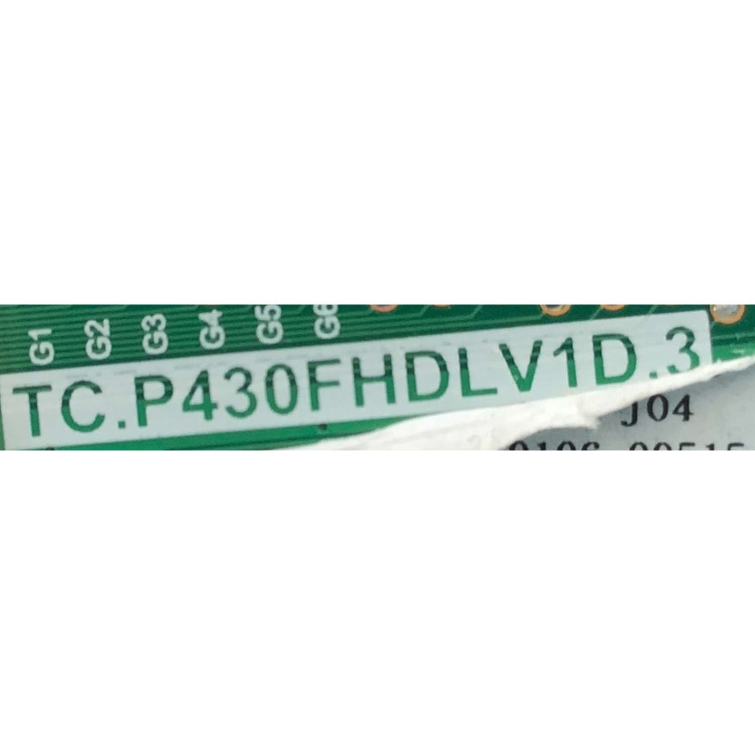 T-CON PARA TV VIZIO / NUMERO DE PARTE 60106-00515 / TC.P430FHDLV1D.3 / 4300096448 / 20210104_1119 / B21020962-0A00478  / PANEL BOEI430WU1 / DISPLAY CC430LV2D / MODELO D43F-J04 LBVTC9 - Imagen 4